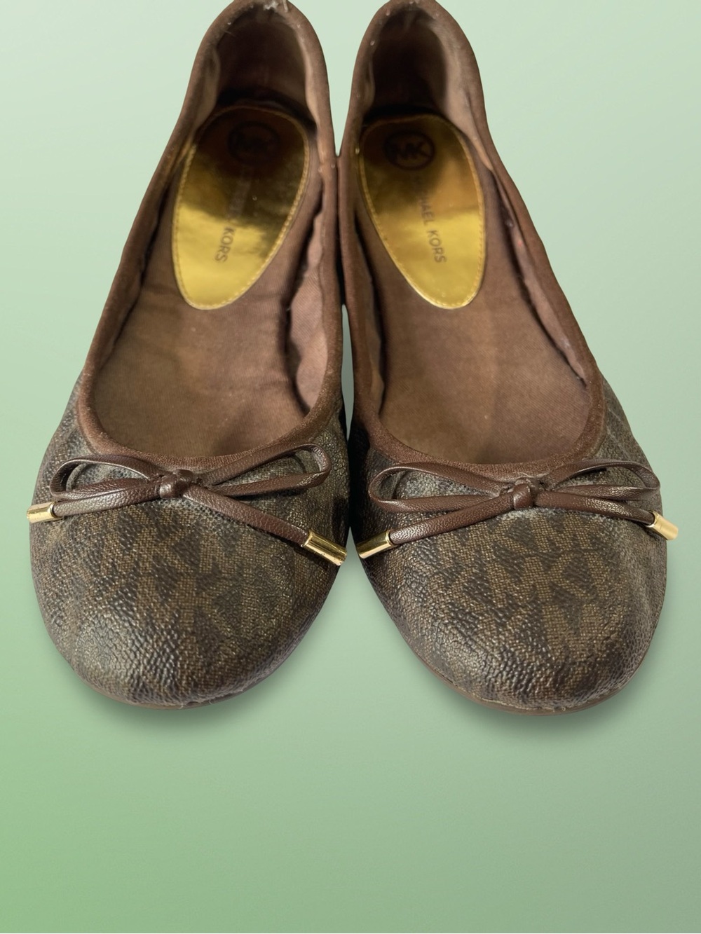 Michael Kors MK City Ballet Flats Ballet Flats Signature Logo Print Sz9 - Picture 4 of 8